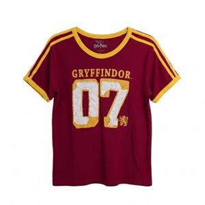 Harry Potter Universal Studios Women's Gryffindor Quidditch Jersey T-Shirt Tee S